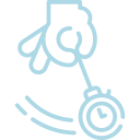 Ícone de um relógio como pêndulo