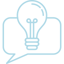 Ícone de uma lâmpada representando uma ideia
