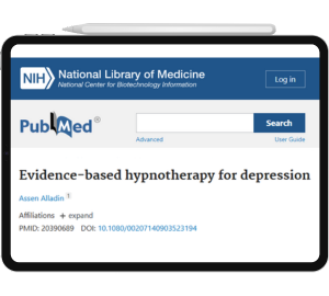 Um tablet com um artigo científico na tela